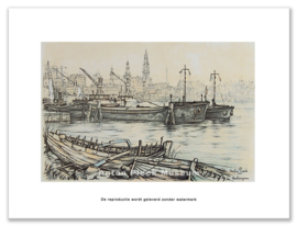 Reproductie: Antwerpen met Haven (middenformaat), Anton Pieck
