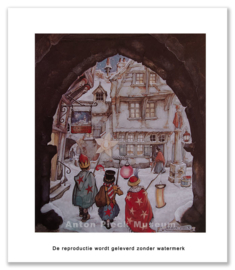 Reproductie: Drie Koningen singers, kinderen (grootformaat), Anton Pieck