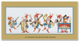 Reproductie: Kabouter orkest (kleinformaat), Anton Pieck