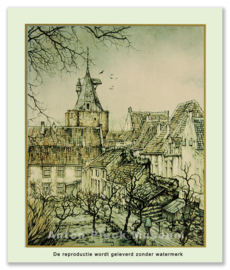 Reproductie: Elburg met Vischpoort (middenformaat), Anton Pieck