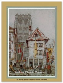 Reproductie: Antwerpen Feestochtend (kleinformaat), Anton Pieck