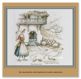 Reproductie: Ganzehoedster (kleinformaat), Anton Pieck