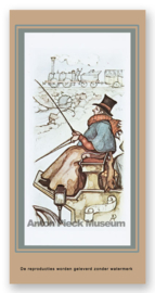 Vignetkaartje: Koetsier op de bok, Anton Pieck