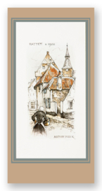 Vignetkaartje: Hattem, Andreaskerk, Anton Pieck
