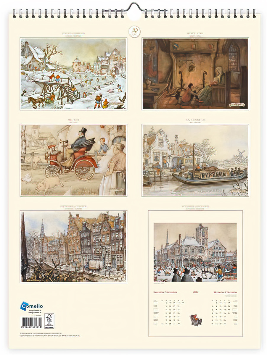 Jaarkalender groot: Museum, 2026, Anton Pieck