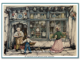 Reproductie: Klokkenwinkel (kleinformaat), Anton Pieck