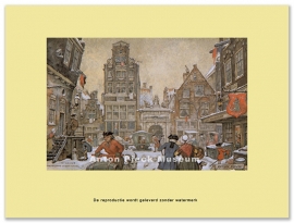 Reproductie: Amsterdam Straattoneel (kleinformaat), Anton Pieck