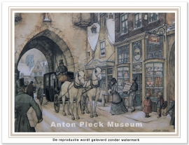 Reproductie: Bakkerij De Vergulde Olifant (extra grootformaat), Anton Pieck