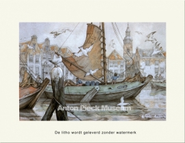 Fotolitho: Blokzijl (kleinformaat), Anton Pieck