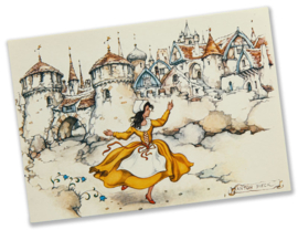 Ansichtkaart: De Rode Schoentjes, Efteling,  Anton Pieck