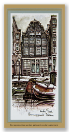 Vignetkaartje: Amsterdam Brouwersgracht, Anton Pieck