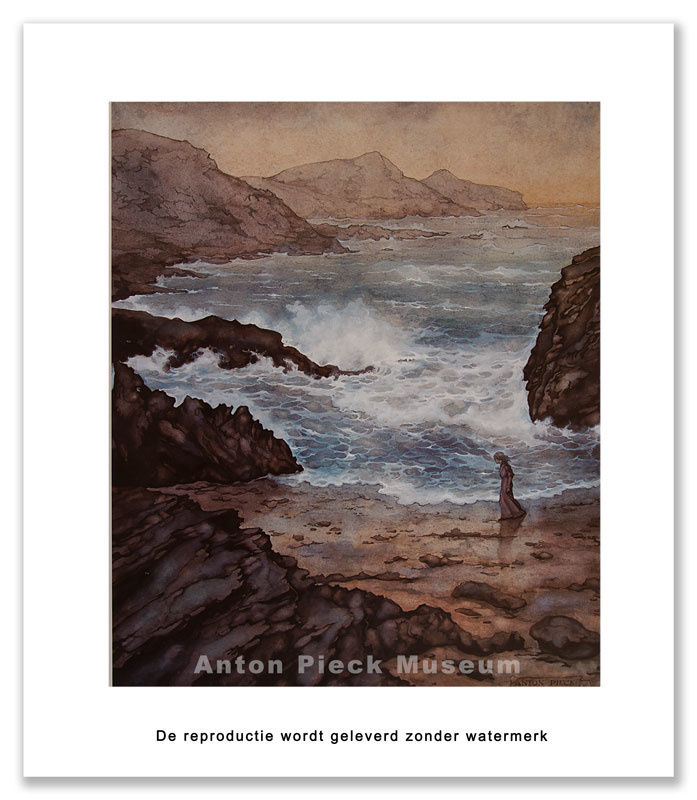 Reproductie: Bergen en Zee (grootformaat), Anton Pieck