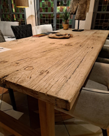 Eetkamertafel antieke poortdeur China 257x115 cm