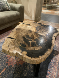 Versteend houten salontafel
