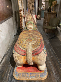 Holzstatue Kuh Indien 54x24xh39 cm