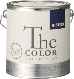 Histor The Color Collection Muurverf - 2,5 Liter - Sunlight White (GEDEUKT BLIK)