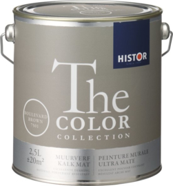 Histor The Color Collection Muurverf - 2,5 Liter - Boulevard Brown (GEDEUKT BLIK)