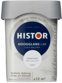 Histor Perfect Finish lak Hoogglans Hoornwit 6763 - 0,75 Liter