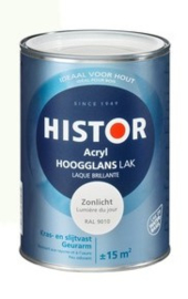 Histor Perfect Finish hoogglans acryl lak Katoen RAL 9001 - 1,25 Liter