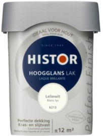 Histor Perfect Finish lak Hoogglans Leliewit 6213 - 0,75 Liter