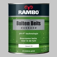 10 x Rambo Buitenbeits Dekkend Ivoorwit 1101 Zijdeglans - 0,75 Liter