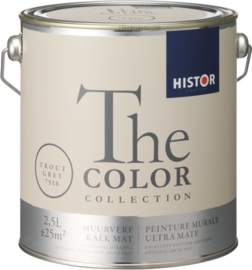 Histor The Color Collection Muurverf - 5 Liter - Trout Grey (SCHADE Blikken gedeukt)
