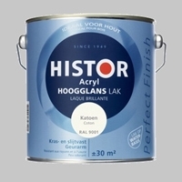 Histor Perfect Finish hoogglans acryl lak Katoen RAL 9001 - 2,5 Liter