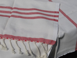 3 Stripe tablecloth red