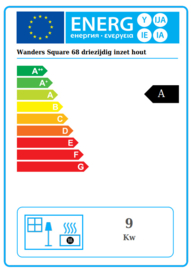 Square 68 3-zijdig houtkachel