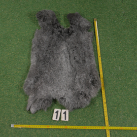 Dark grey rabbit skin