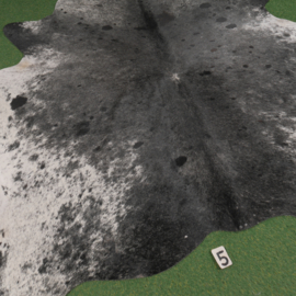 Grey & white cowhide rug (210 x 190)