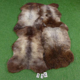 Brown marbled short-haired sheep rug (Quattro) 190 x 120
