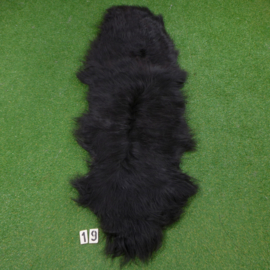 Black Icelandic sheep rug (Duo) 210 x 70