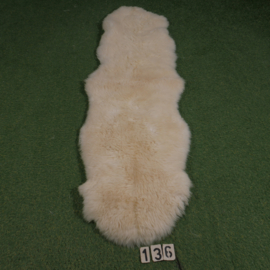 Wit kortharig schapenkleed (Duo) 195 x 60