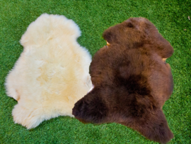 SALE: White and/or brown short-haired lambskin