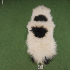 Zwart/wit IJslands schapenkleed (Duo) 200 x 70