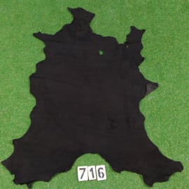 Fallow deer leather (black) 0.72 m²