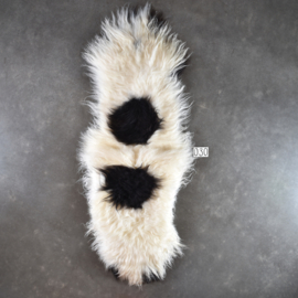 Zwart/wit IJslands schapenkleed (Duo) 200 x 70