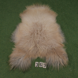 Light brown / white Icelandic sheepskin (120 x 80)