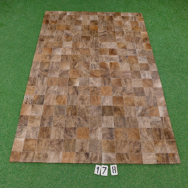 Patchwork cowhide rug (185 x 125) anti-slip