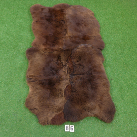 Brown short-haired sheep rug (Quattro) 190 x 105