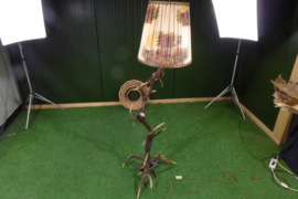 Floor lamp of Red deer antlers (160 cm)