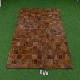 Patchwork cowhide rug (185 x 125) anti-slip