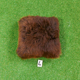 Brown cushion short-haired sheepskin