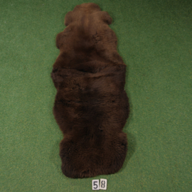 Brown short-haired sheep rug (Duo) 190 x 70