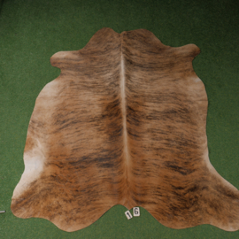 Brown & white cowhide rug (210 x 190)