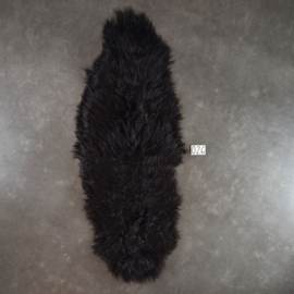 Black Icelandic sheep rug (Duo) 210 x 70