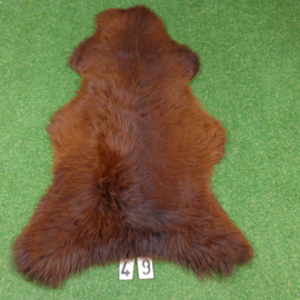 Red-brown long haired sheepskin (120 x 70)