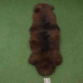 Brown short-haired sheep rug (Duo) 180 x 60