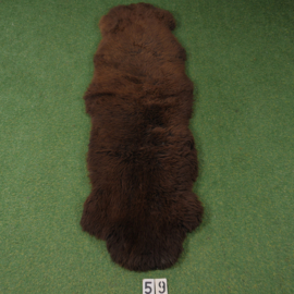 Brown short-haired sheep rug (Duo) 190 x 60